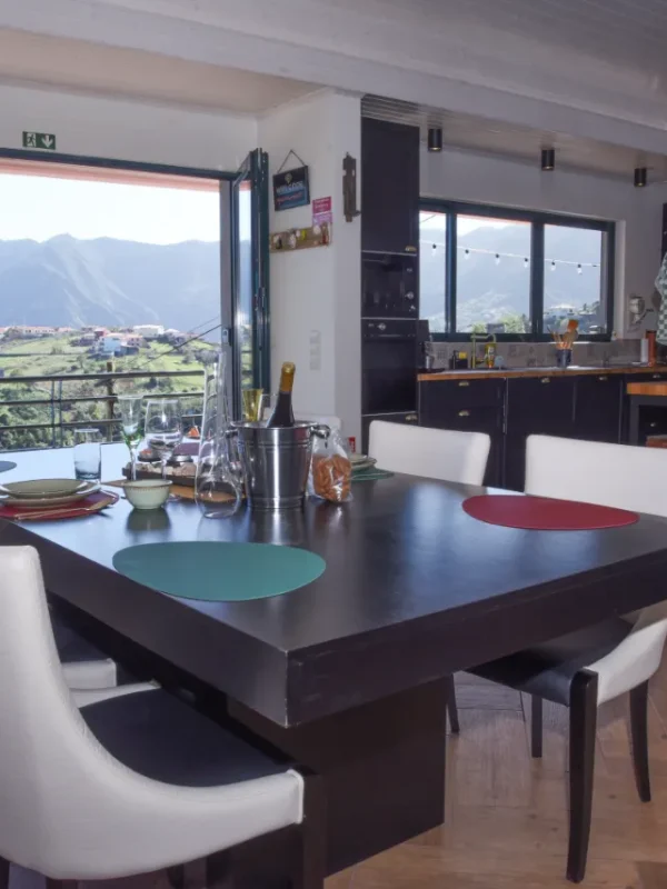 the dining table